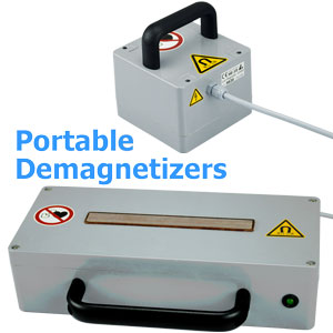 Mobile and stationary demagnetizers